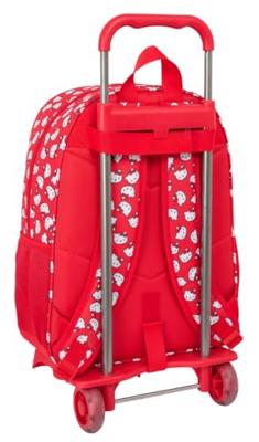 Schoolrugzak met Wielen Hello Kitty Iconic Wit Rood 33 x 42 x 14 cm Schoolrugzak met Wielen Hello Kitty Iconic Wit Rood 33 x 42 x 14 cm