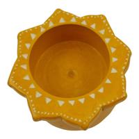 Zeepstenen Theelichthouder Bloem (Geel) - thumbnail