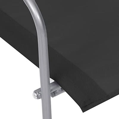 VidaXL 4-delige loungeset stof en staal zwart VidaXL 4-delige loungeset stof en staal zwart