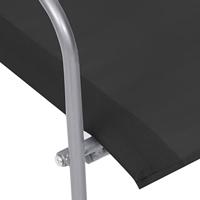 4-delige Loungeset stof en staal zwart - thumbnail