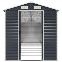 Tuinschuur 191x810x198 cm gegalvaniseerd staal antracietkleurig - thumbnail