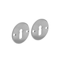 Intersteel | Rozet | Rond | Plat | 50mm | Sleutelgat plat | RVS Geborsteld - thumbnail