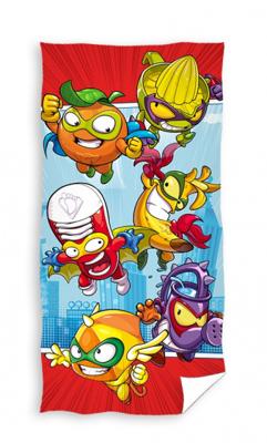 SuperZings strandlaken junior 70 x 140 cm katoen blauw/rood SuperZings strandlaken junior 70 x 140 cm katoen blauw/rood