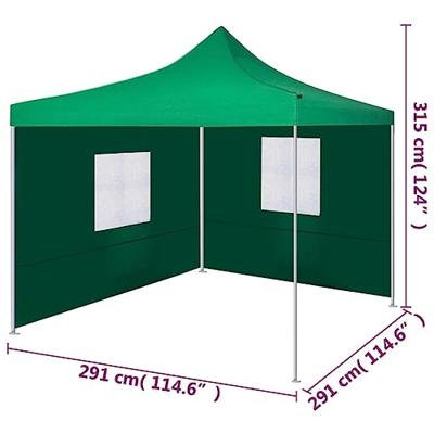 Vouwtent met 2 wanden 3x3 m groen Vouwtent met 2 wanden 3x3 m groen