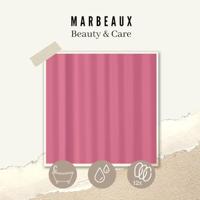 MARBEAUX Roze Douchegordijn met Ringen 180x200 cm Polyester - thumbnail