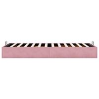 Bedframe zonder matras 90x200 cm fluweel roze - thumbnail
