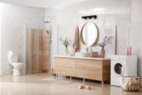 Searchlight Badkamer wandlampFlare 3-lichts zwart - 83201-3BK - thumbnail