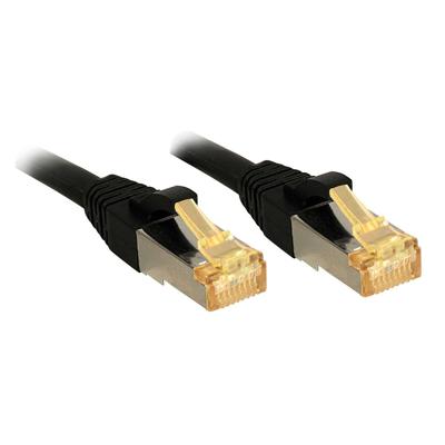 LINDY 47306 RJ45 Netwerkkabel, patchkabel CAT 6a (losse kabel CAT 7) S/FTP 0.50 m Zwart Snagless 1 stuk(s)