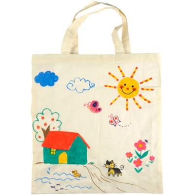 Goki katoenen draagtas xl - blanco