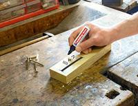 Edding Permanentmarker | blauw | streepbreedte 2-7 mm spitse punt | 10 stuks - 4-500003 4-500003 - thumbnail