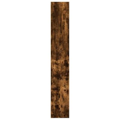 Boekenkast 60x30x189 cm bewerkt hout gerookt eikenkleurig Boekenkast 60x30x189 cm bewerkt hout gerookt eikenkleurig