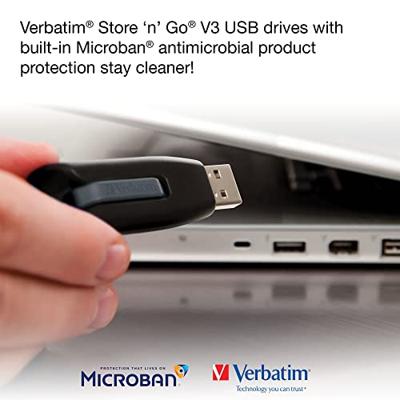 Verbatim V3 USB-stick 32 GB Zwart 49173 USB-A 3.2 Gen 1 Verbatim V3 USB-stick 32 GB Zwart 49173 USB-A 3.2 Gen 1