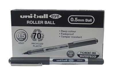 Rollerpen uni-ball eye eco 150e f zwart | 12 stuks