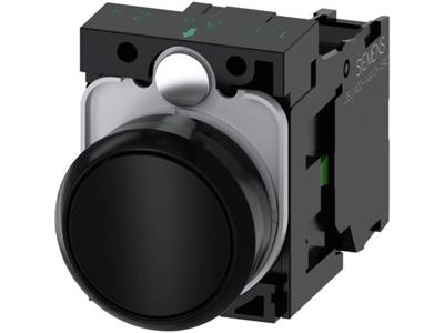 Siemens 3SU1100-0AB10-1BA0 Druktoets Kunststof frontring, Bedieningsknop vlak Zwart 1 stuk(s) Siemens 3SU1100-0AB10-1BA0 Druktoets Kunststof frontring, Bedieningsknop vlak Zwart 1 stuk(s)
