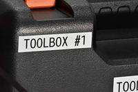 Gelamineerde Tape voor Labelmakers Brother TZeS241 Wit Grijs Zwart/Wit 18 mm - thumbnail