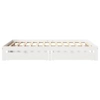 Bedframe met lades massief grenenhout wit 160x200 cm - thumbnail