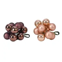 Kerstbal 2cm 10 stuks Bruin - thumbnail