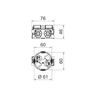 OBO Bettermann 2003706 Apparaatdoos Winddicht (Ø x d) 60 mm x 46 mm 25 stuk(s) - thumbnail