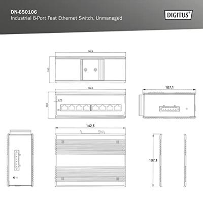 Digitus DN-650106 Industrial Ethernet Switch 8 poorten 10 / 100 MBit/s