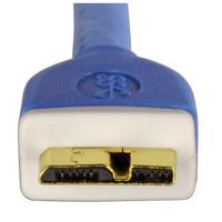 Micro-USB 3.0-kabel, verguld, dubbel afgeschermd, 1,80 m - thumbnail
