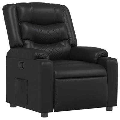 Fauteuil verstelbaar kunstleer zwart