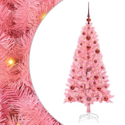 VidaXL Kerstboom met 150 led met standaard roze 120 cm pvc VidaXL Kerstboom met 150 led met standaard roze 120 cm pvc