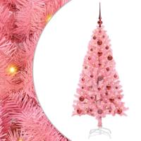 VidaXL Kerstboom met 150 led met standaard roze 120 cm pvc - thumbnail