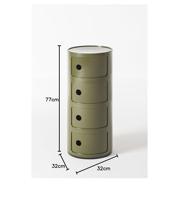 Kartell Componibili Kast - 4 Modules - Mosgroen - thumbnail