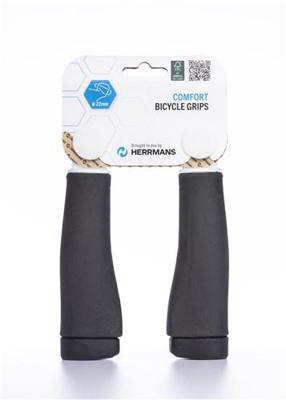 Herrmans clik dd37 originele fietsgreep - ergonomisch & verstelbaar - 123mm - zwart