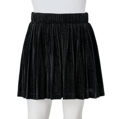 Kinderrokje geplooid 104 lurex zwart - thumbnail