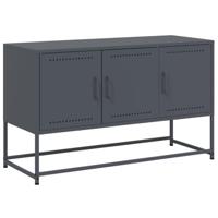 Tv-meubel 100,5x39x60,5 cm staal antracietkleurig - thumbnail