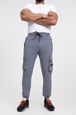 Zayne Milano - Heren Joggingbroek - Zakken Op De Zijkant Met Rits - Grijs - Stijlvol