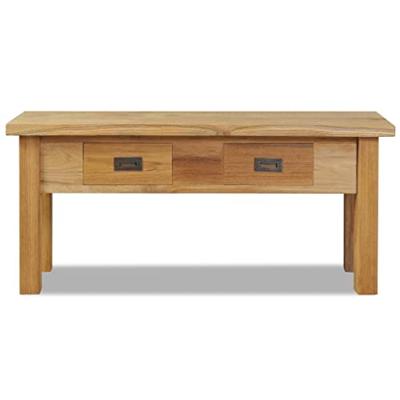 VidaXL Halbankjeje massief teakhout 90x30x40 cm