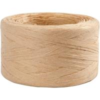 Creativ Company Papier raffia garen, b: 7-8 mm, zandkleur, 100 m/ 1 rol - thumbnail