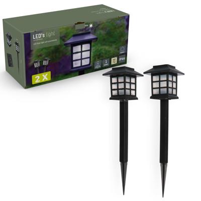 LED's Light LED Grondspies Buitenlampen met vintage look - Set van 2 stuks - Met sensor - Draadloos - IP44
