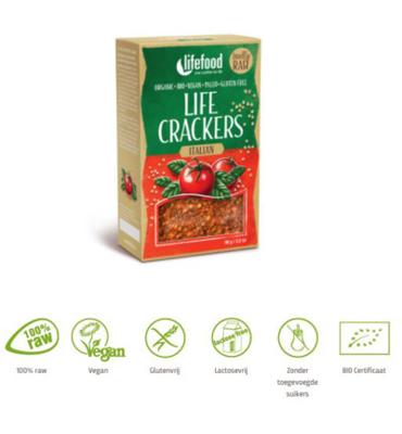 Lifefood Life crackers Italiaans raw bio 90 Gram