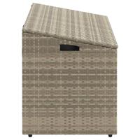 Tuinbox 110x50x58 cm poly rattan lichtgrijs - thumbnail