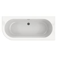 Half-vrijstaand bad Xenz Charley | 165x76 cm | Rechts | Incl.Badafvoer-Zwart mat | Sleuf overloop | Acryl | Glans wit - thumbnail