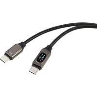 Renkforce USB-kabel USB 2.0 USB-C stekker, USB-C stekker 1.00 m Zilver (metallic) RF-6249318 - thumbnail