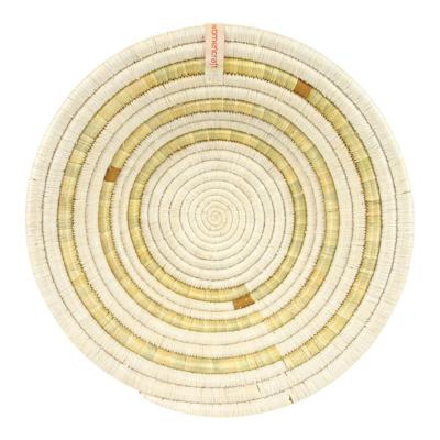 Ronde Sierschaal van Bananenblad Naturel-Wit Ronde Sierschaal van Bananenblad Naturel-Wit