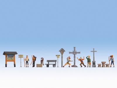 NOCH 0016210 H0 In de bergen figuren Geverfd, Staand