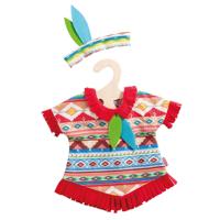 Heless Poppen indianenset blauwe veren, 28-35 cm - thumbnail