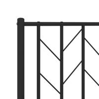 Bedframe met hoofd- en voeteneinde metaal zwart 183x213 cm - thumbnail
