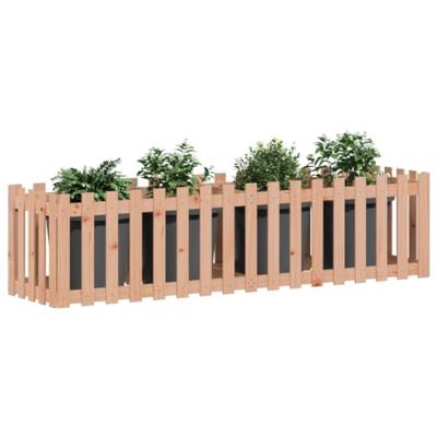 VidaXL Plantenbak verhoogd hekontwerp 200x50x50 cm massief douglashout VidaXL Plantenbak verhoogd hekontwerp 200x50x50 cm massief douglashout