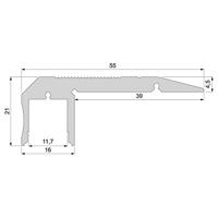 Deko Light 970520 AL-02-10 Traptredeprofiel Aluminium (b x h x d) 61 x 20.50 x 1000 mm 1 m - thumbnail