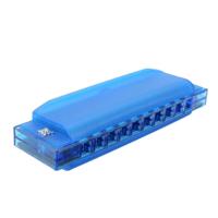 Zwaan SW1020-2 10 gaten 20 tonen transparante harmonica Musical Instruments diatonische Harp (blauw) - thumbnail