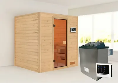 Karibu | Adelina Sauna | Kachel 9 kW Externe Bediening