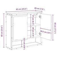 Badkamer spiegelkast Oud hout 65 x 20 x 60 cm Bewerkt hout - thumbnail