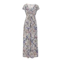 Cassis maxi jurk met all over print blauw - thumbnail