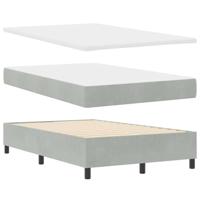 Boxspringbed met matras fluweel lichtgrijs Small Double - thumbnail